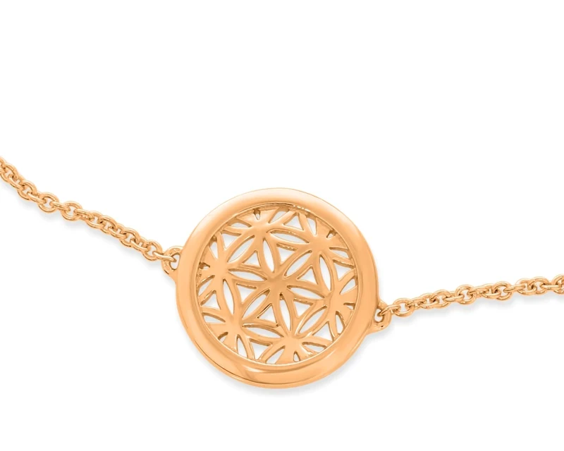 Blume des Lebens Armkettchen rosé vergoldet