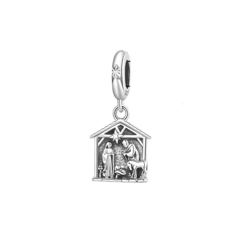 Petite Nativity Dangle Charm | CZ
