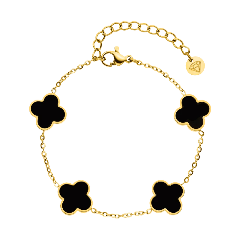 Black Clover Armband | 18K vergoldet