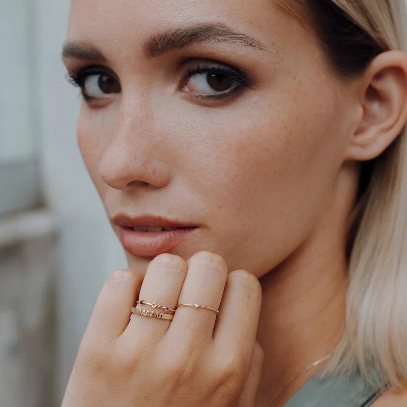 Mama Ring - 14 K Gelbgold