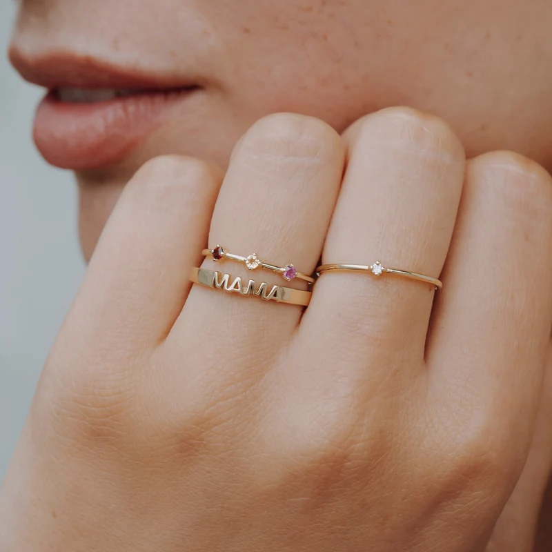 Mama Ring - 14 K Gelbgold