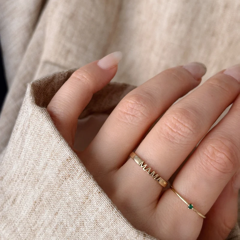 Mama Ring - 14 K Gelbgold