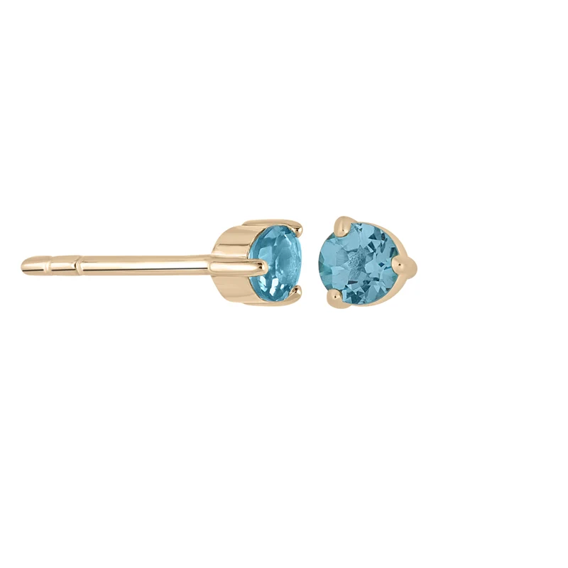 Geburtsedelstein Ohrstecker - 14 K Gelbgold