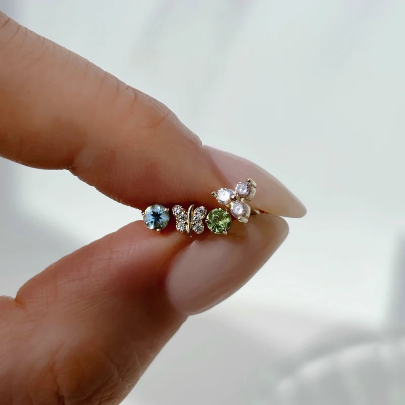Mariposa Piercing - 14 K Gelbgold