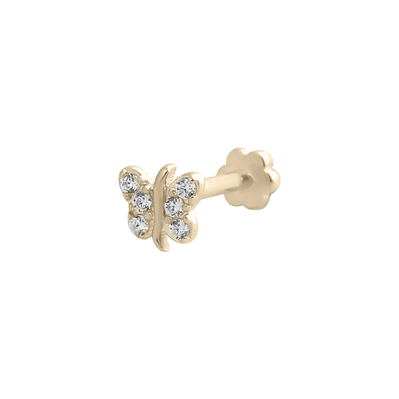 Mariposa Piercing - 14 K Gelbgold