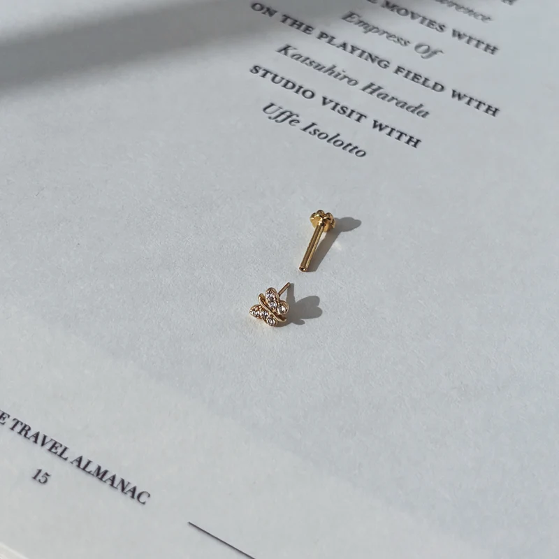 Mariposa Piercing - 14 K Gelbgold