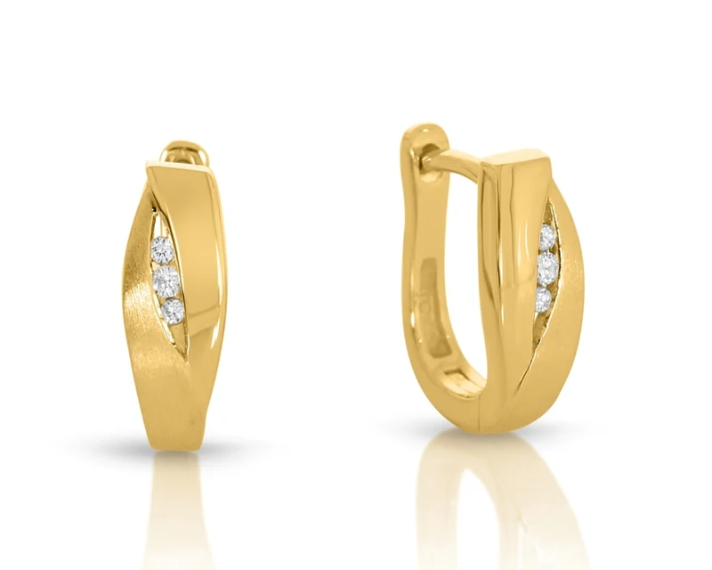 Creolen elegant hochwertig vergoldet mit Zirkonia