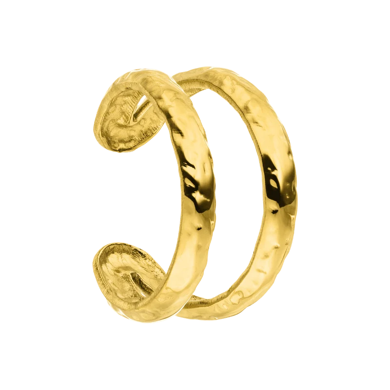 Hammered Ear Cuff | 18K vergoldet