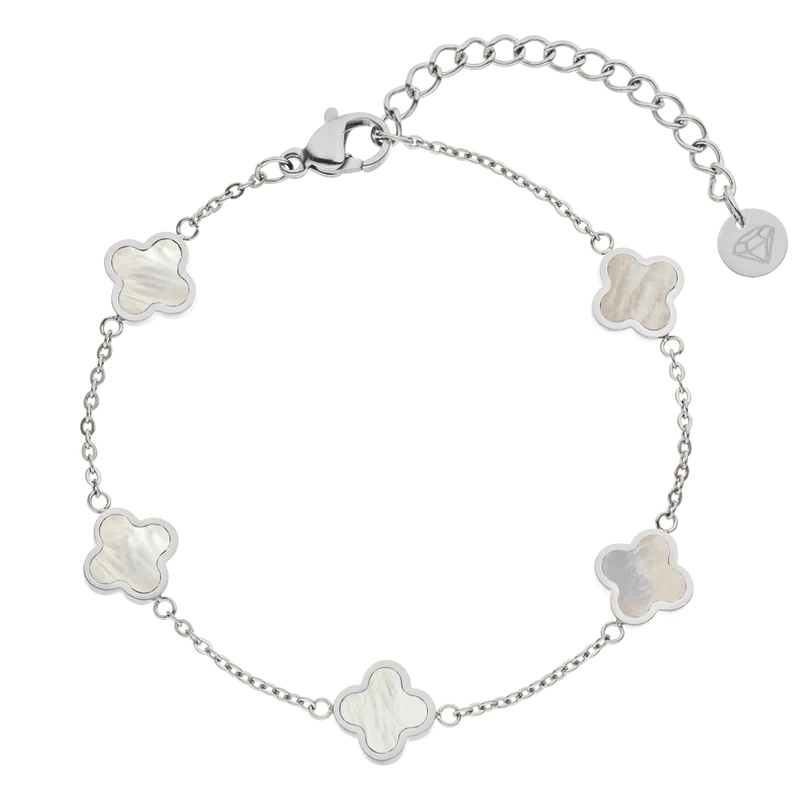Mini Clover Perlmutt Armband | 18K vergoldet