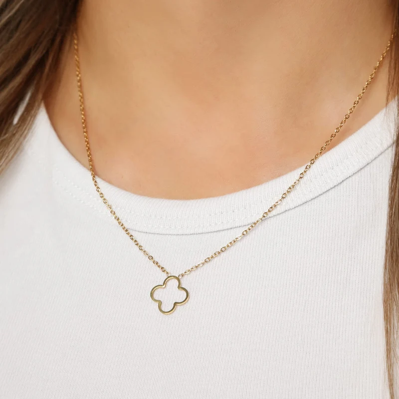 Simple Clover Kette | 18K vergoldet