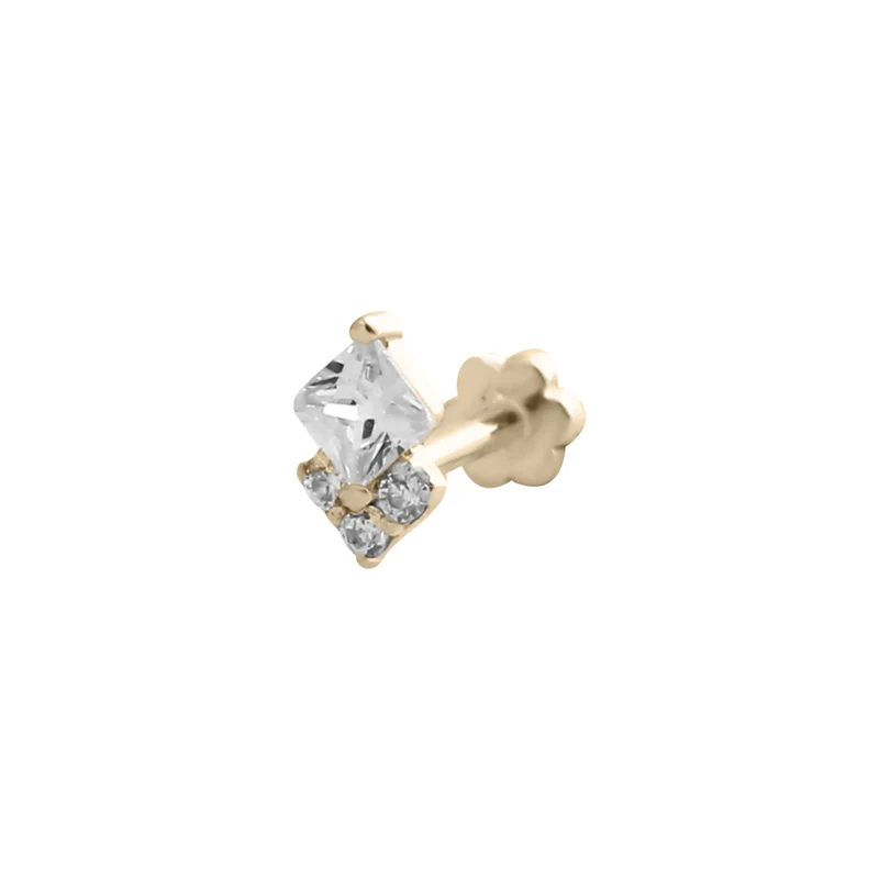 Mosaic Piercing - 14 K Gelbgold