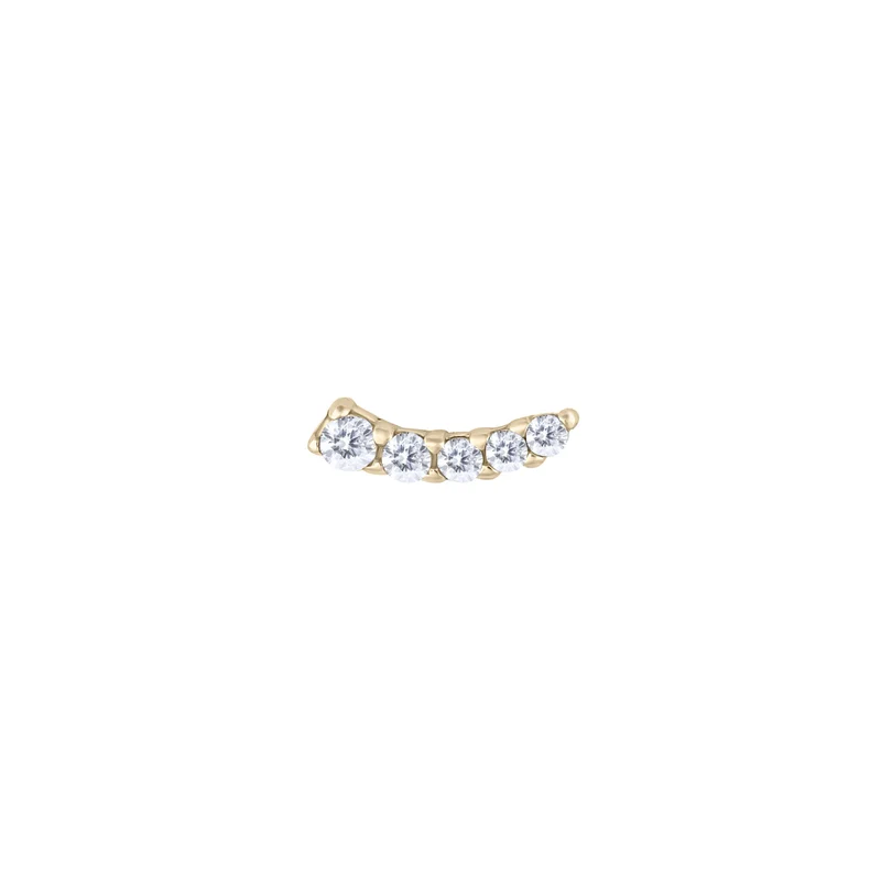 Comet Piercing - 14 K Gelbgold