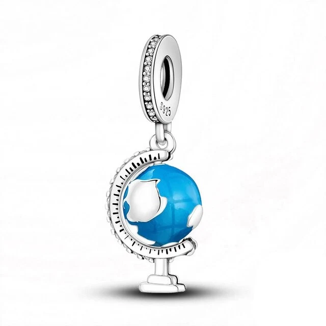 Globe Dangle Charm | CZ EN