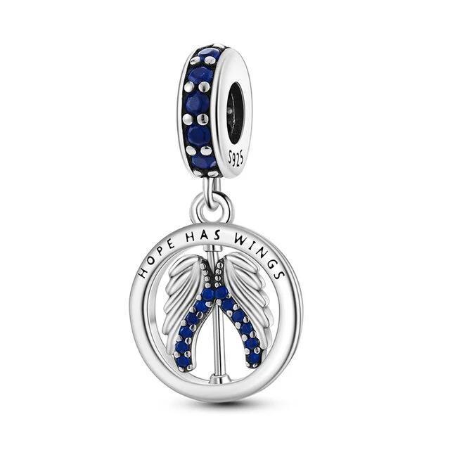 "Hope Has Wings" Dangle Charm | CZ