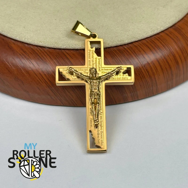 Jesus-Kreuz-Anhänger aus Edelstahl 304