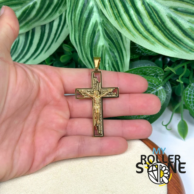 Jesus-Kreuz-Anhänger aus Edelstahl 304