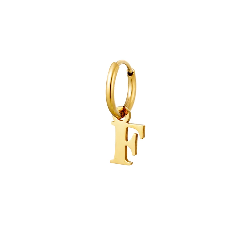Simple Letter Ohrring | 18K vergoldet