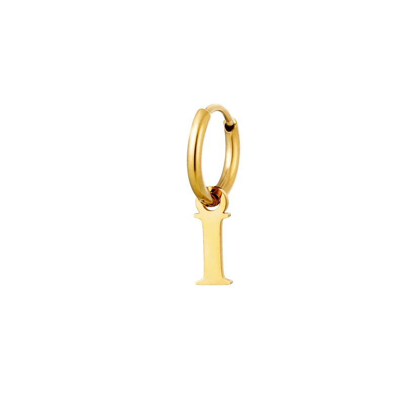 Simple Letter Ohrring | 18K vergoldet