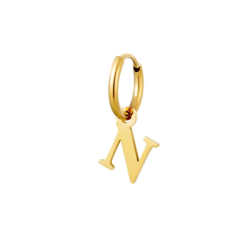 Simple Letter Ohrring | 18K vergoldet
