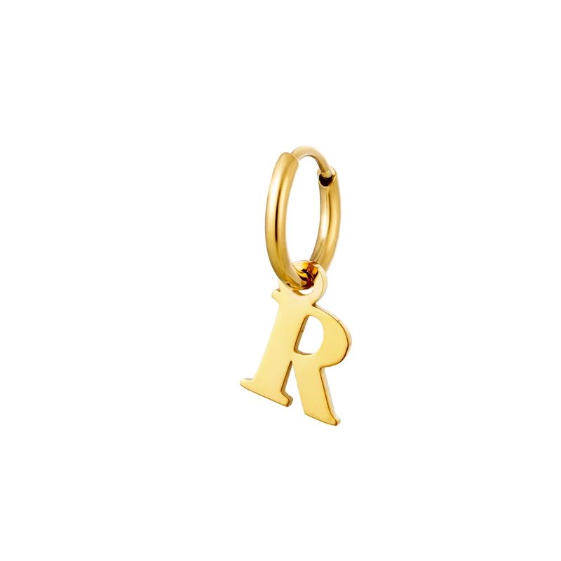 Simple Letter Ohrring | 18K vergoldet