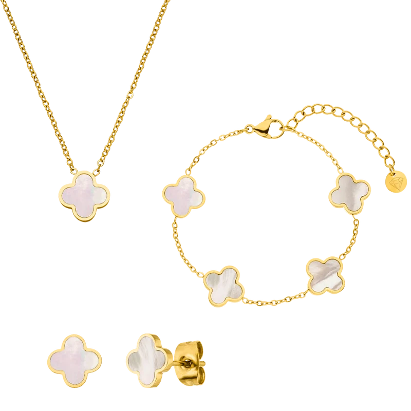 Clover Perlmutt Schmuck Set