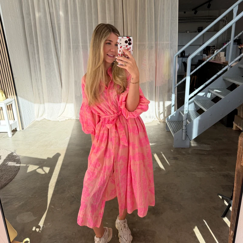 Kleid Bella - Light Coral x Pink