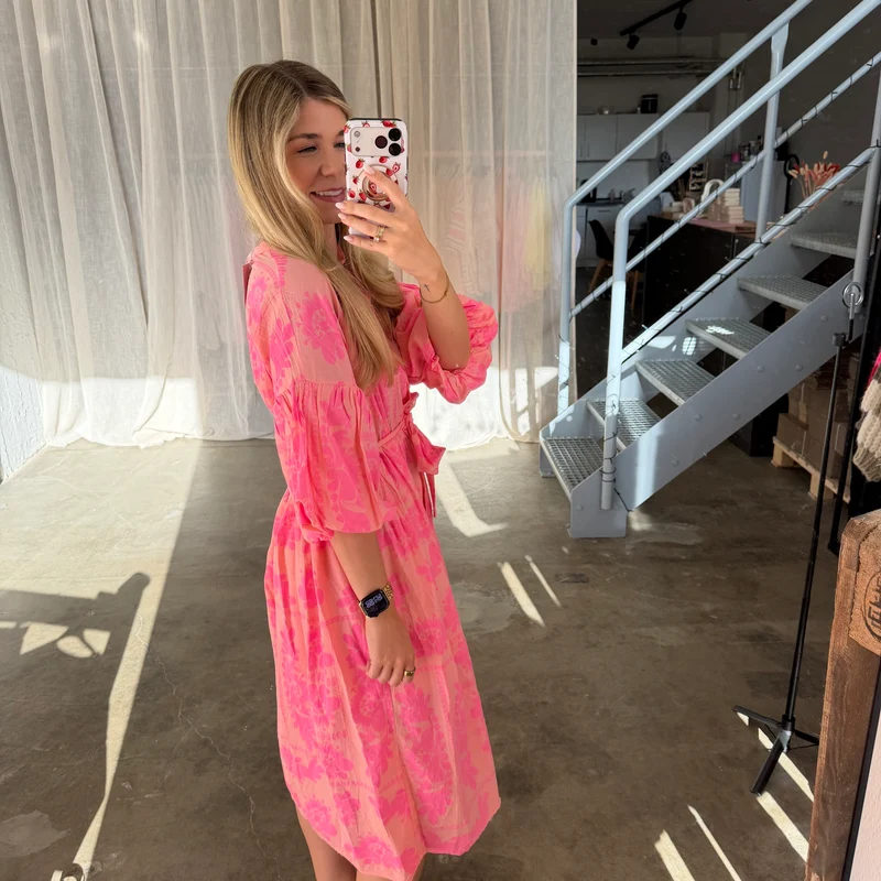 Kleid Bella - Light Coral x Pink