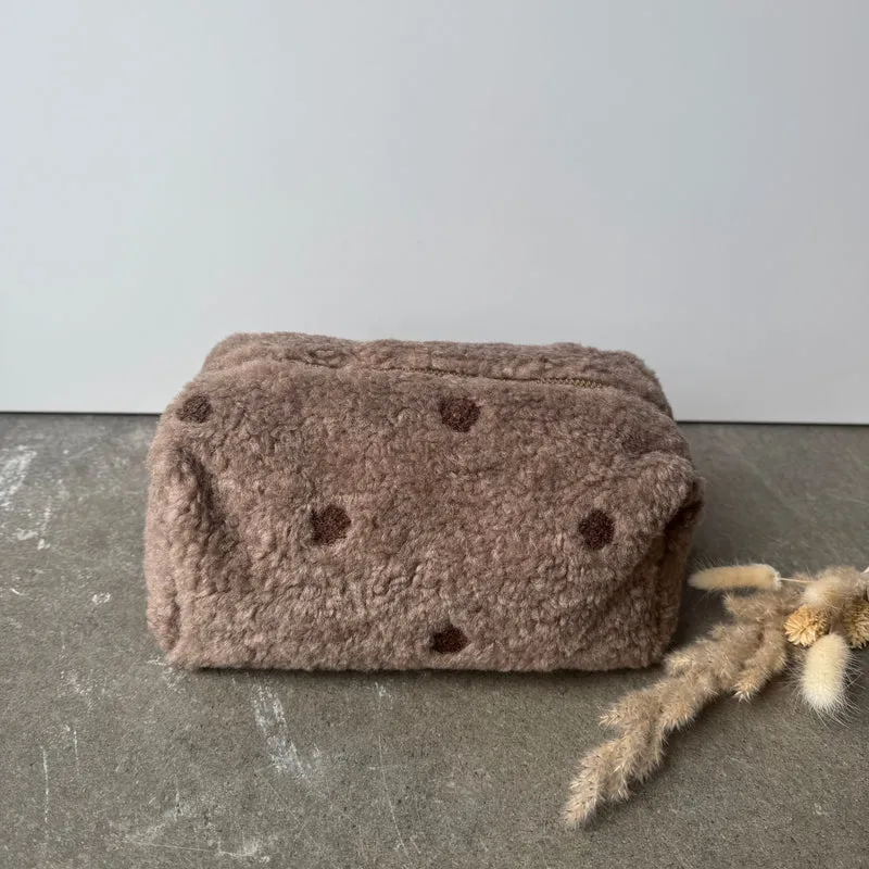 Kosmetiktasche Cute Dots - Taupe