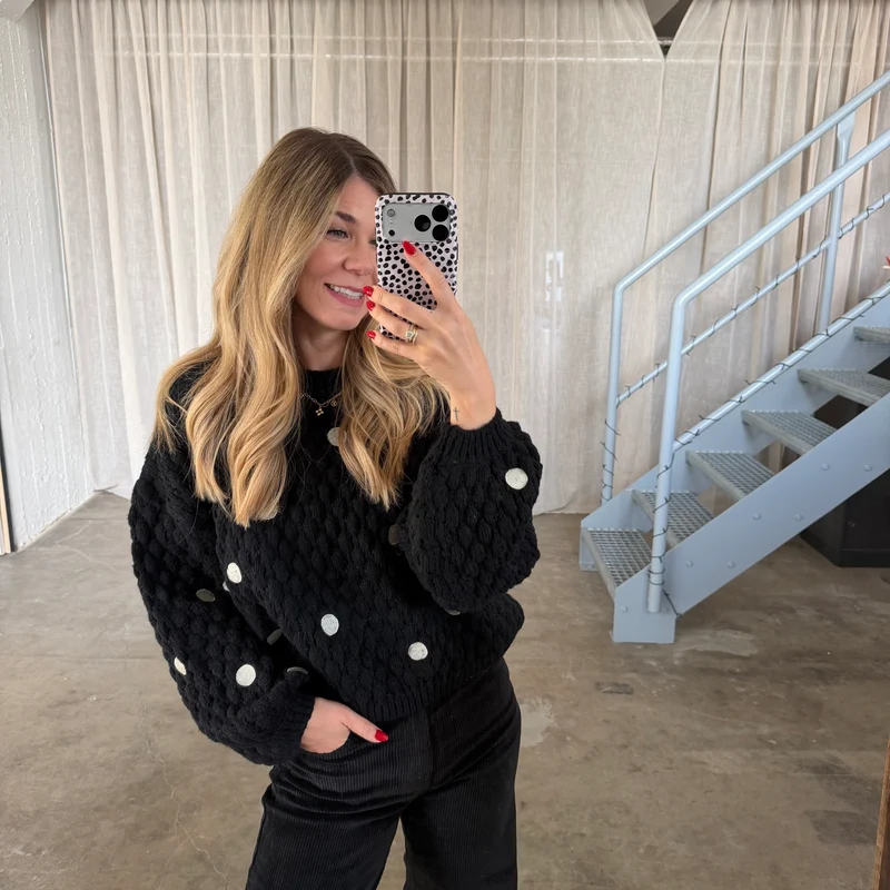 Pops Pulli Dots - Schwarz