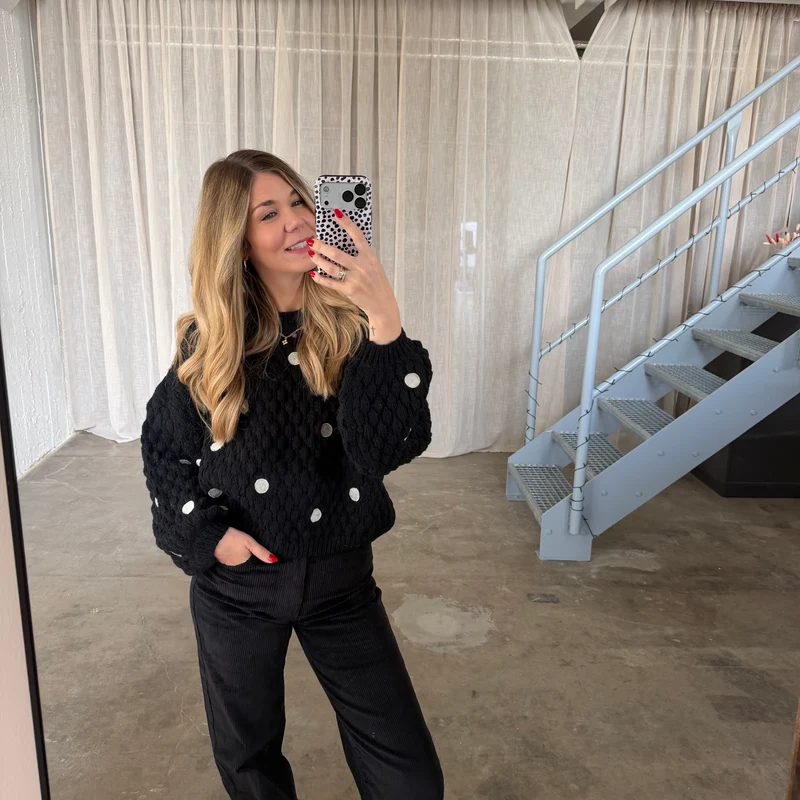 Pops Pulli Dots - Schwarz