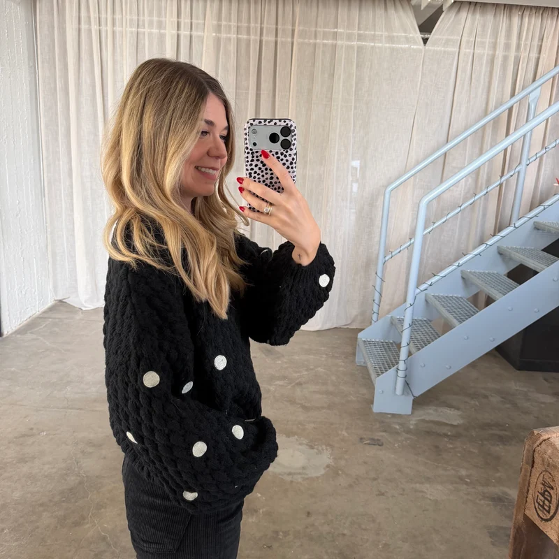 Pops Pulli Dots - Schwarz