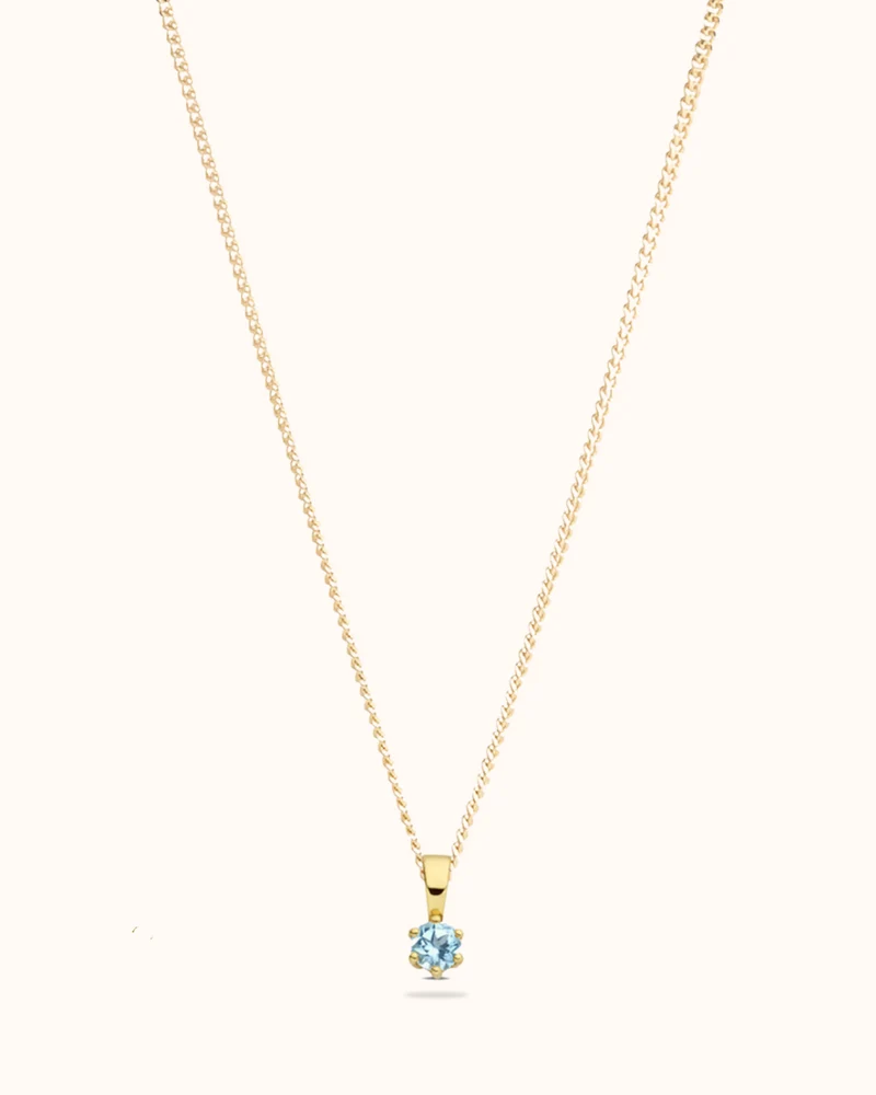 14k Geboortesteen Ketting - Geboortesteen Ketting