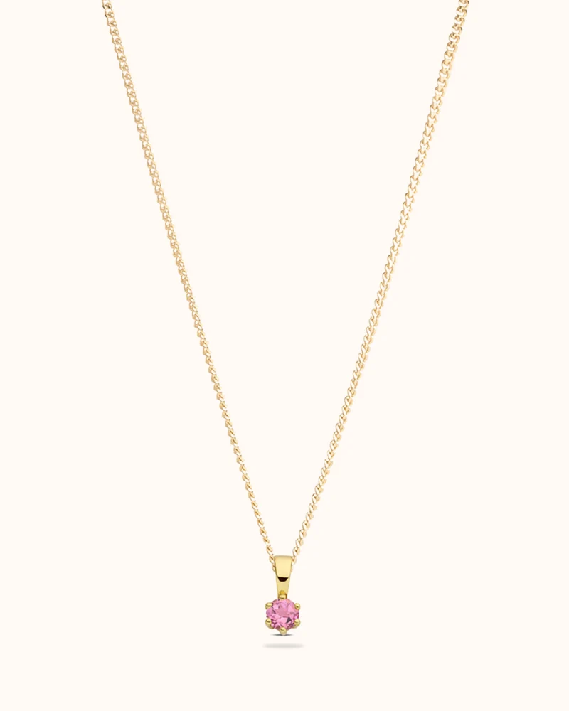 14k Geboortesteen Ketting - Geboortesteen Ketting