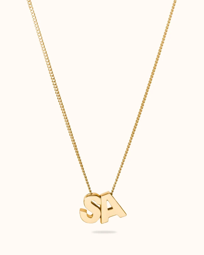 14k Letter ketting - Ketting met initialen