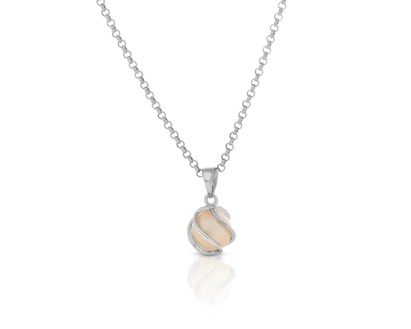 Silberkette 925 mit Süßwasserperle Anhänger