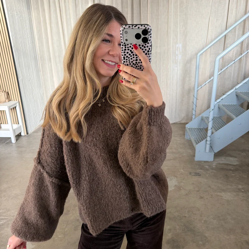 Chunky Pullover - Hellbraun