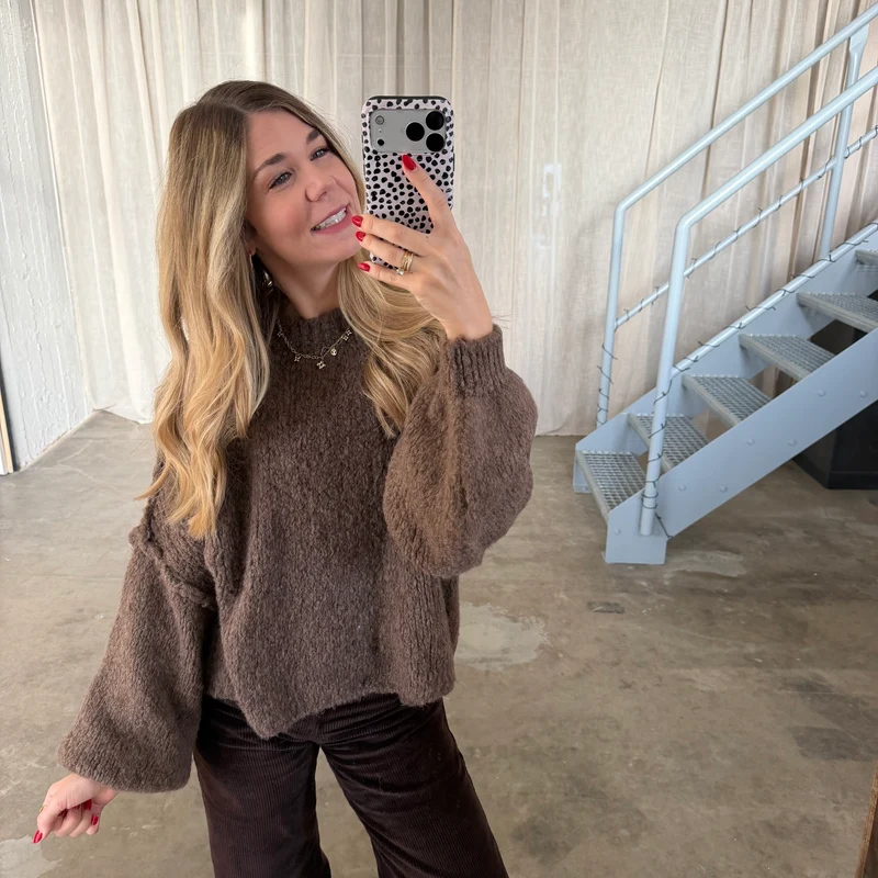 Chunky Pullover - Hellbraun