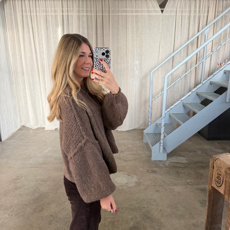Chunky Pullover - Hellbraun