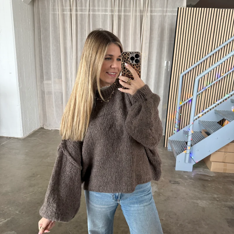 Chunky Pullover - Hellbraun