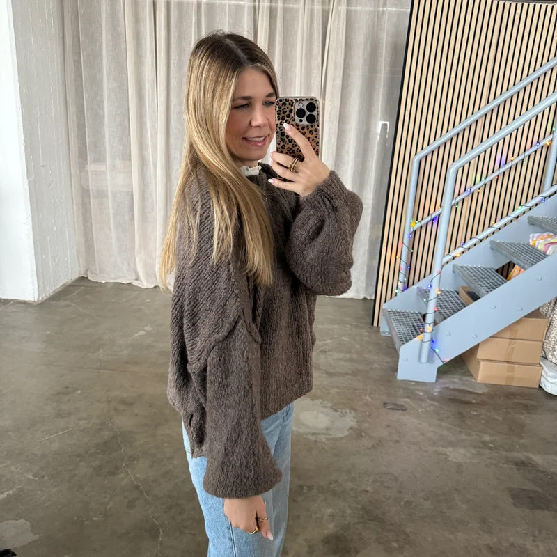 Chunky Pullover - Hellbraun