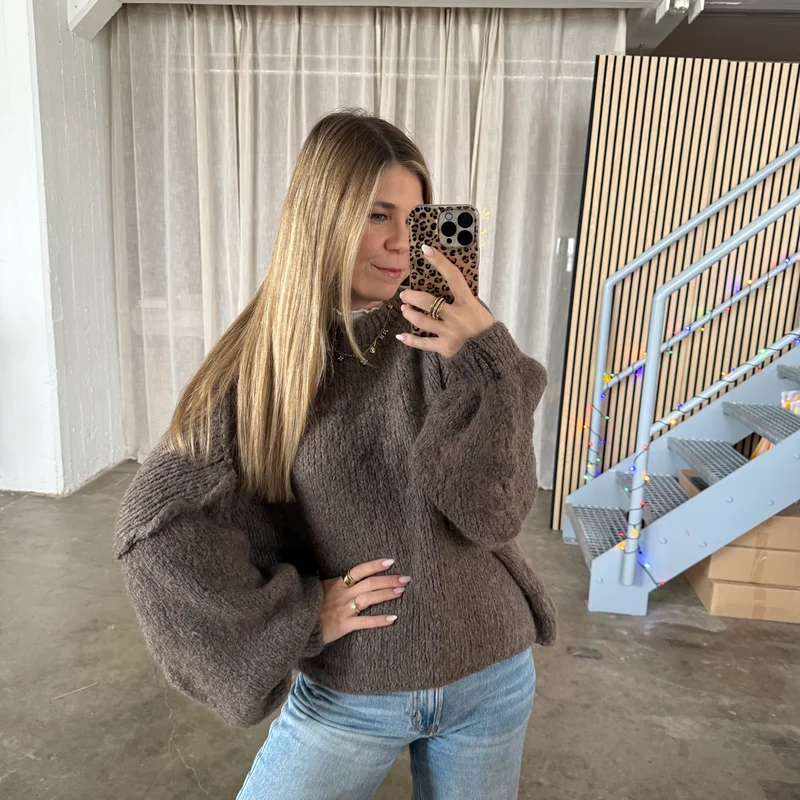 Chunky Pullover - Hellbraun