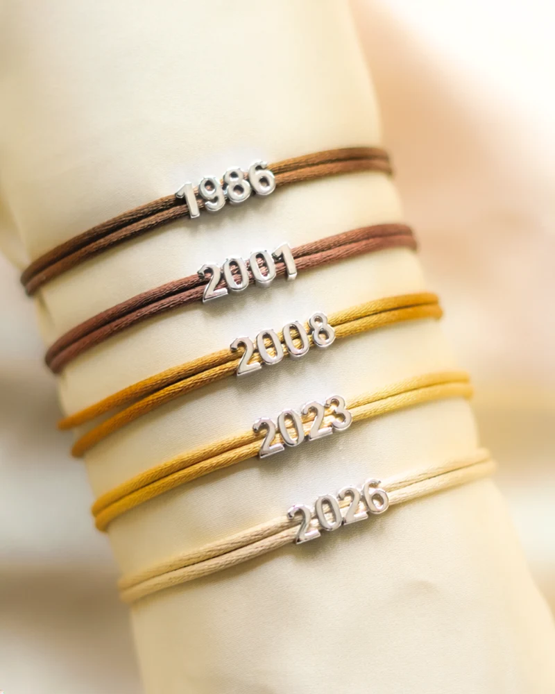 Jaartal Armband - Zilver - Gepersonaliseerde Armband