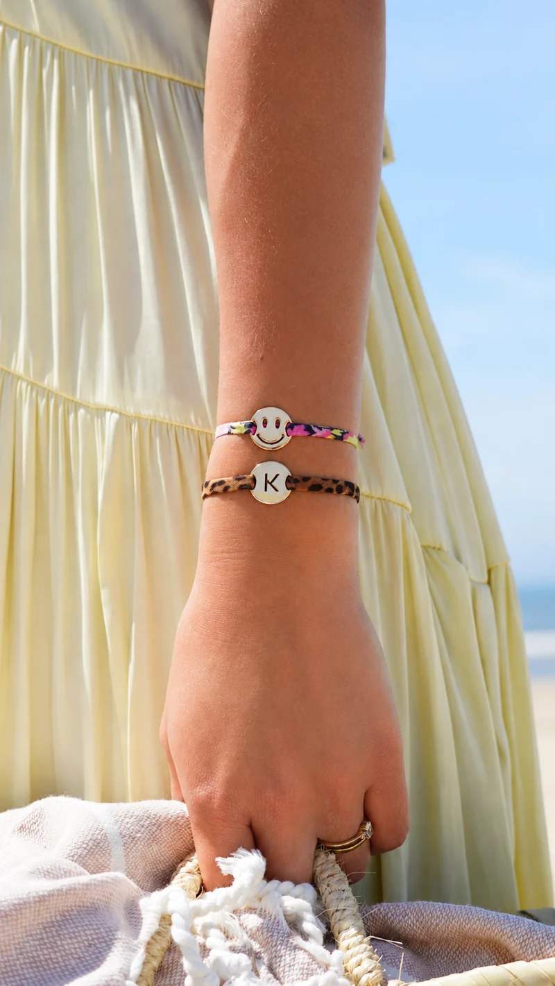 Open Initial Wrap Armband - Verguld - Gepersonaliseerde Armband