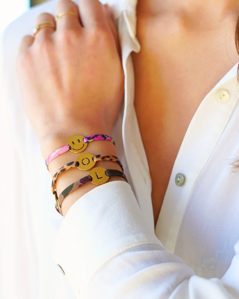 Open Initial Wrap Armband - Verguld - Gepersonaliseerde Armband