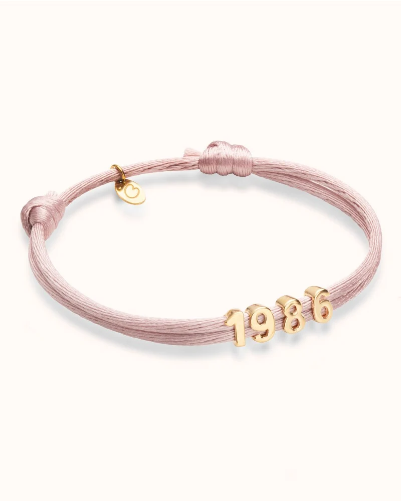 Jaartal Armband - Verguld - Gepersonaliseerde Armband