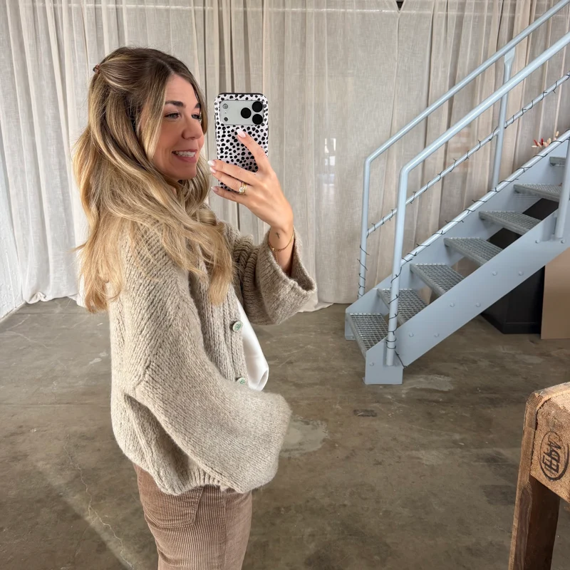 Strickjacke Poppy - Beige