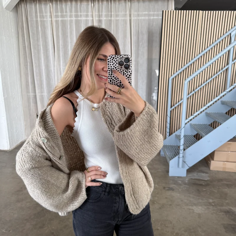 Strickjacke Poppy - Beige