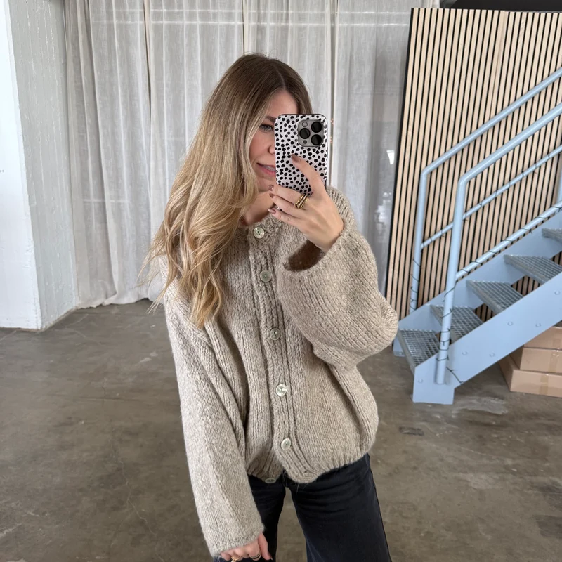 Strickjacke Poppy - Beige