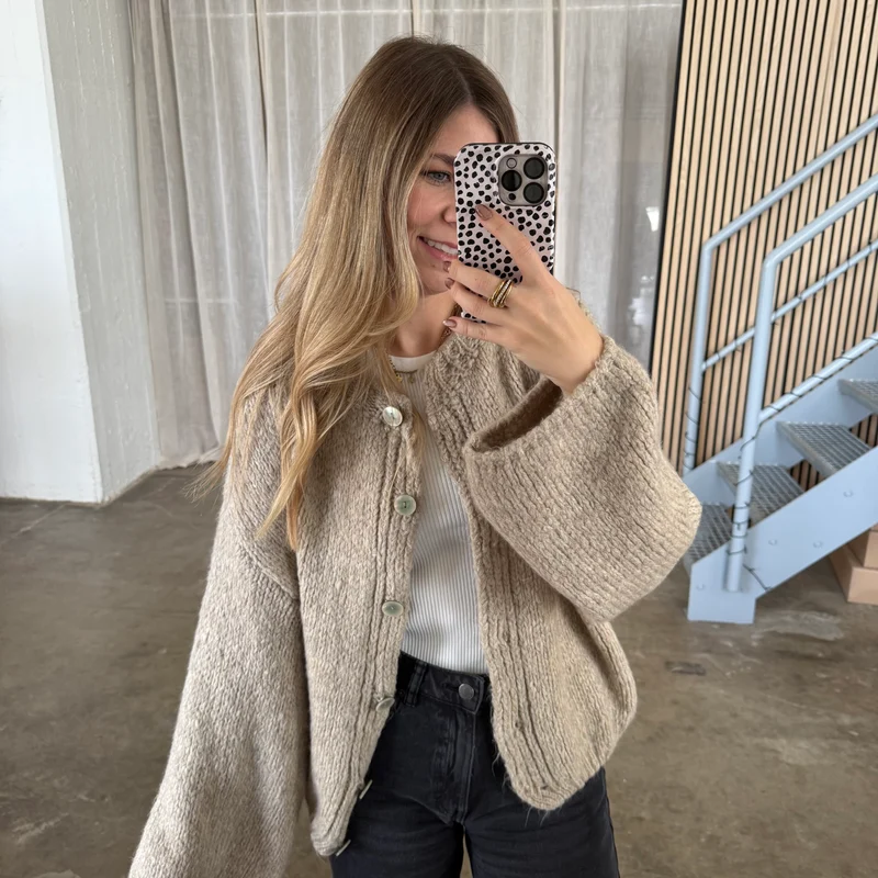 Strickjacke Poppy - Beige