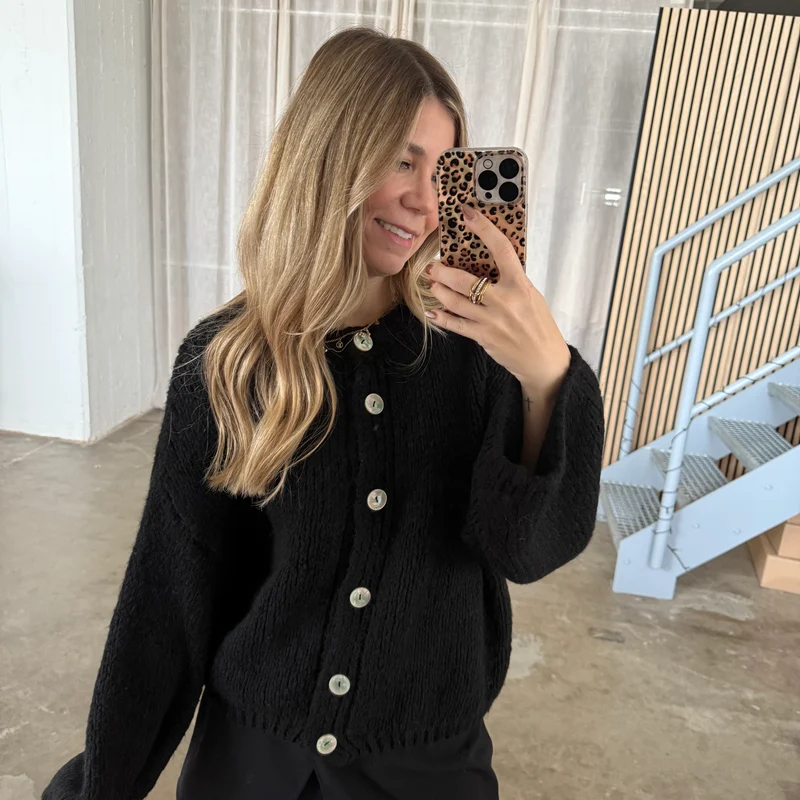 Strickjacke Poppy - Schwarz